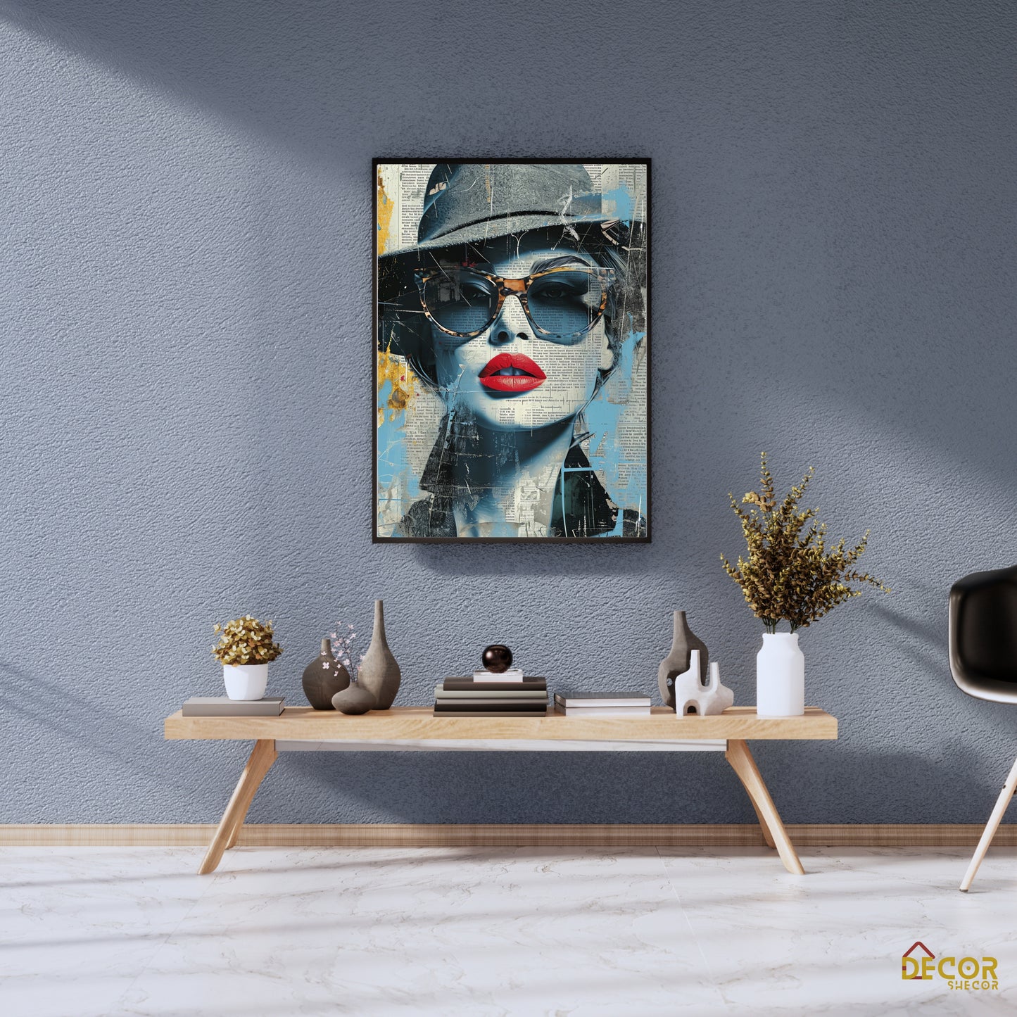 Portrait Figure Woman Canvas Printed